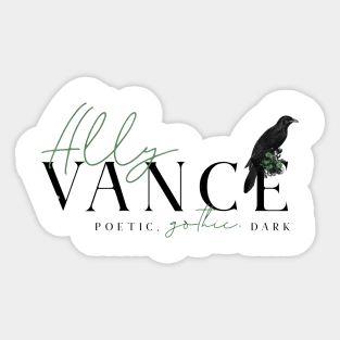 Ally Vance Logo (Black) Sticker